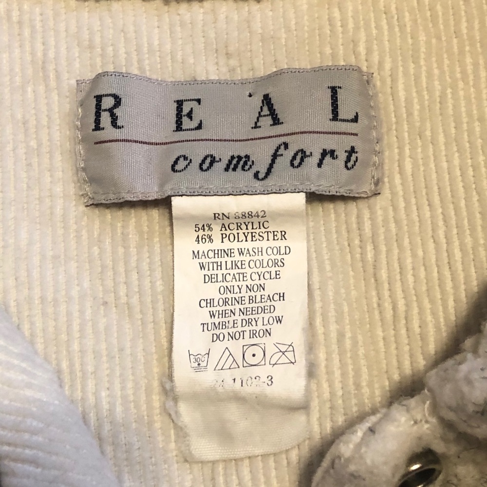 REAL COMFORT Vintage Sherpa Button Up Jacket Small - Picture 3 of 3